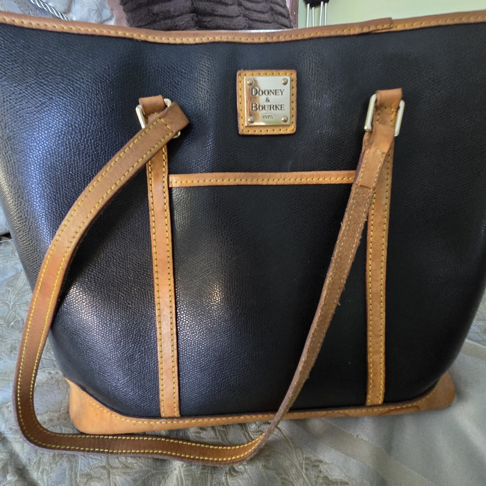 Dooney & Bourke Black and Tan Bag